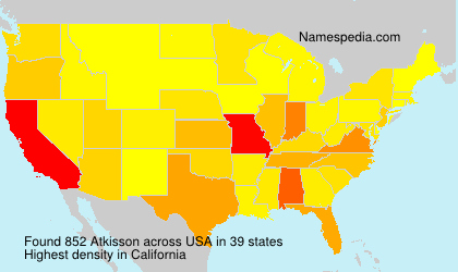 Surname Atkisson in USA Surname Atkisson in USA