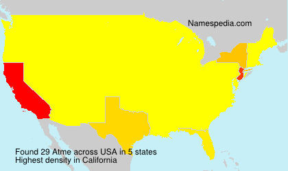 Surname Atme in USA Surname Atme in USA
