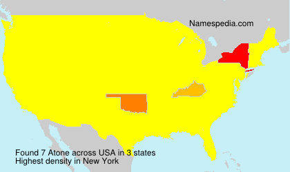 Surname Atone in USA Surname Atone in USA