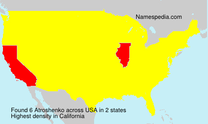 Surname Atroshenko in USA Surname Atroshenko in USA