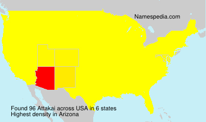 Surname Attakai in USA Surname Attakai in USA