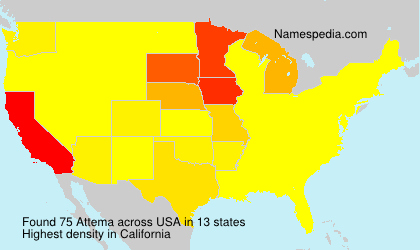 Surname Attema in USA Surname Attema in USA