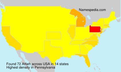 Surname Attieh in USA Surname Attieh in USA
