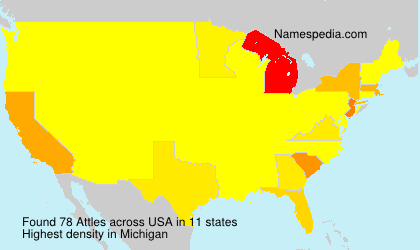 Surname Attles in USA Surname Attles in USA