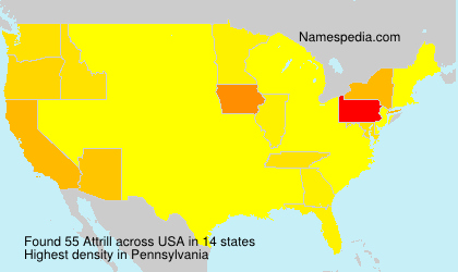 Surname Attrill in USA Surname Attrill in USA