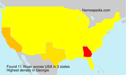 Surname Atuan in USA Surname Atuan in USA