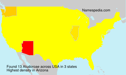 Surname Atudoroae in USA Surname Atudoroae in USA