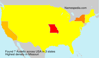 Surname Audello in USA