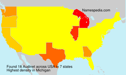 Surname Audinet in USA Surname Audinet in USA