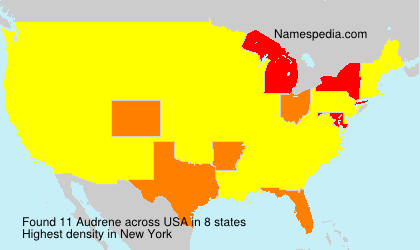 Surname Audrene in USA Surname Audrene in USA