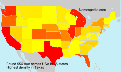 Surname Aue in USA Surname Aue in USA