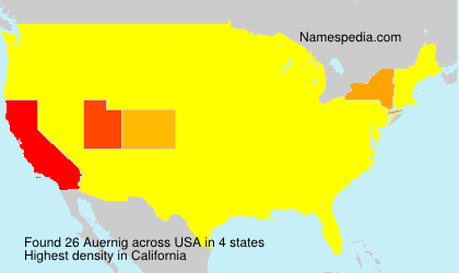 Surname Auernig in USA Surname Auernig in USA