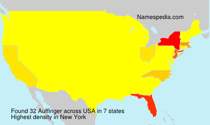 Surname Auffinger in USA Surname Auffinger in USA