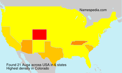 Surname Auga in USA Surname Auga in USA