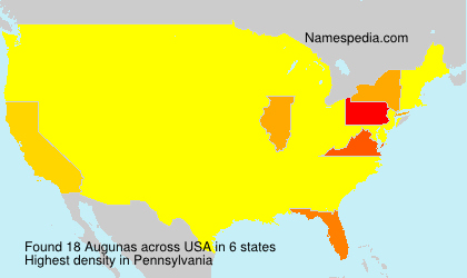 Surname Augunas in USA Surname Augunas in USA