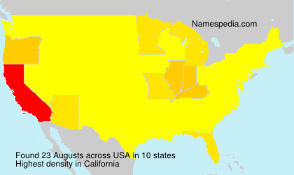 Surname Augusts in USA