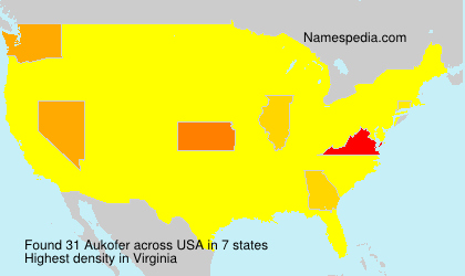 Surname Aukofer in USA Surname Aukofer in USA