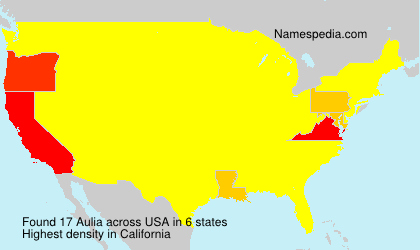 Surname Aulia in USA Surname Aulia in USA
