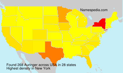Surname Auringer in USA