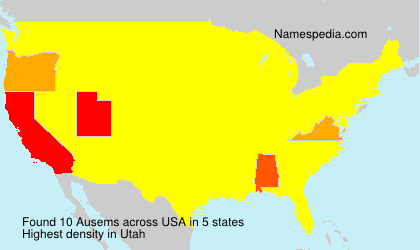 Surname Ausems in USA Surname Ausems in USA