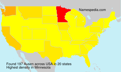 Surname Ausen in USA Surname Ausen in USA