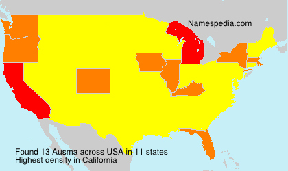 Surname Ausma in USA Surname Ausma in USA
