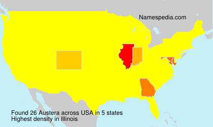 Surname Austera in USA Surname Austera in USA