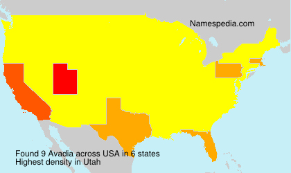Surname Avadia in USA Surname Avadia in USA