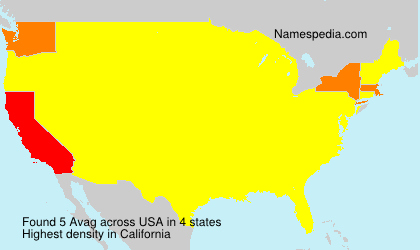 Surname Avag in USA
