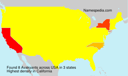 Surname Avakyants in USA