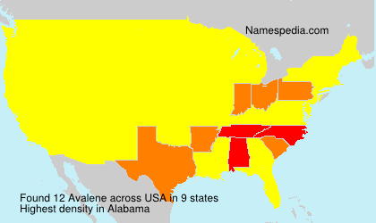 Surname Avalene in USA