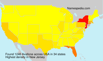 Surname Avallone in USA