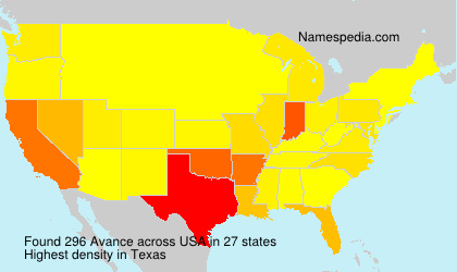Surname Avance in USA Surname Avance in USA