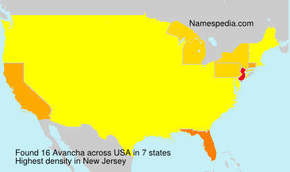Surname Avancha in USA Surname Avancha in USA
