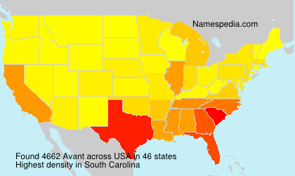 Surname Avant in USA