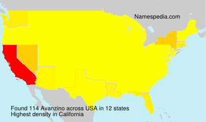 Surname Avanzino in USA