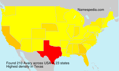 Surname Avary in USA Surname Avary in USA
