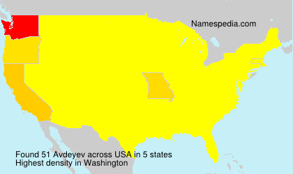 Surname Avdeyev in USA Surname Avdeyev in USA