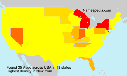 Surname Avdo in USA Surname Avdo in USA