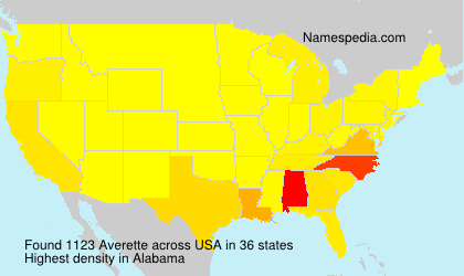 Surname Averette in USA