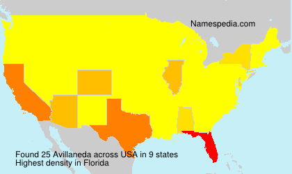 Surname Avillaneda in USA Surname Avillaneda in USA