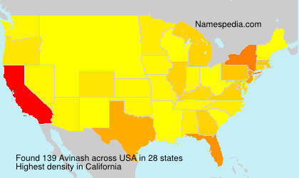 Surname Avinash in USA Surname Avinash in USA