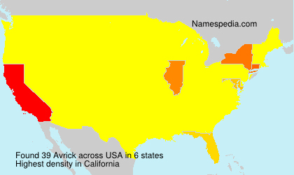 Surname Avrick in USA Surname Avrick in USA