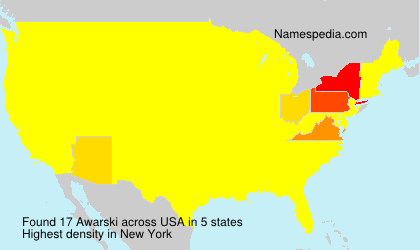 Surname Awarski in USA Surname Awarski in USA