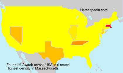 Surname Awdeh in USA Surname Awdeh in USA