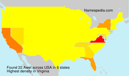 Surname Awel in USA