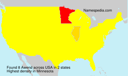 Surname Awend in USA Surname Awend in USA