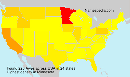 Surname Awes in USA Surname Awes in USA