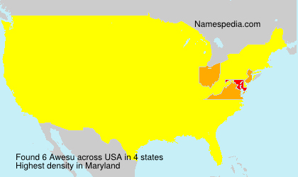 Surname Awesu in USA Surname Awesu in USA