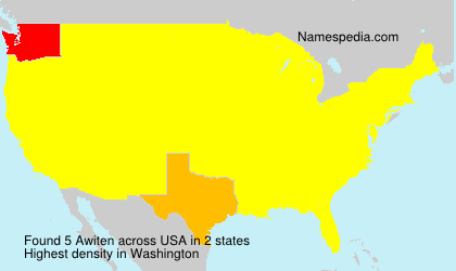 Surname Awiten in USA Surname Awiten in USA